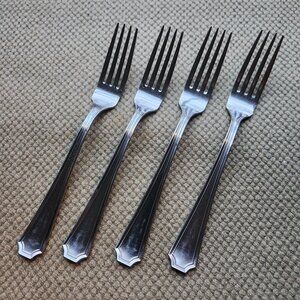 Towle ANNANDALE Set of 4 Dinner Forks Stainless Flatware 18-10 Germany 7 3/4"